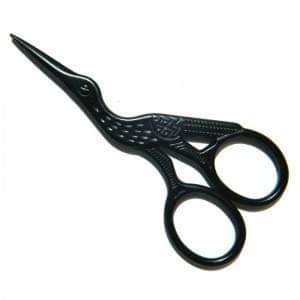 YJSStriving 4.5-inch vintage stork embroidery scissors